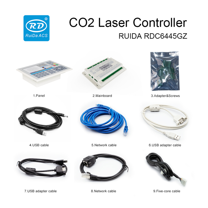 Ruida RDC6445GZ Laser Controller for ثاني أكسيد الكربون Laser Cutting and Engraving Machine 3